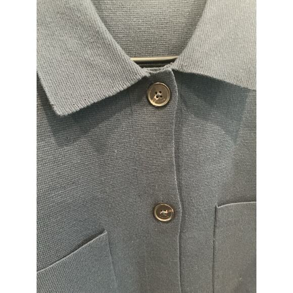 Babaton Womens Society Sweater Knit Size Large Navy Blue Jacket Schaket Aritzia - Picture 5 of 12